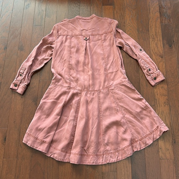 Anthropologie Holding Horses Womens Mariona Dusty Rose Swing Shirt Dress Sz 4 - Picture 9 of 12